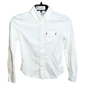 True Religion Shirt Women’s Size XS White Button Front Long Sleeve Casual